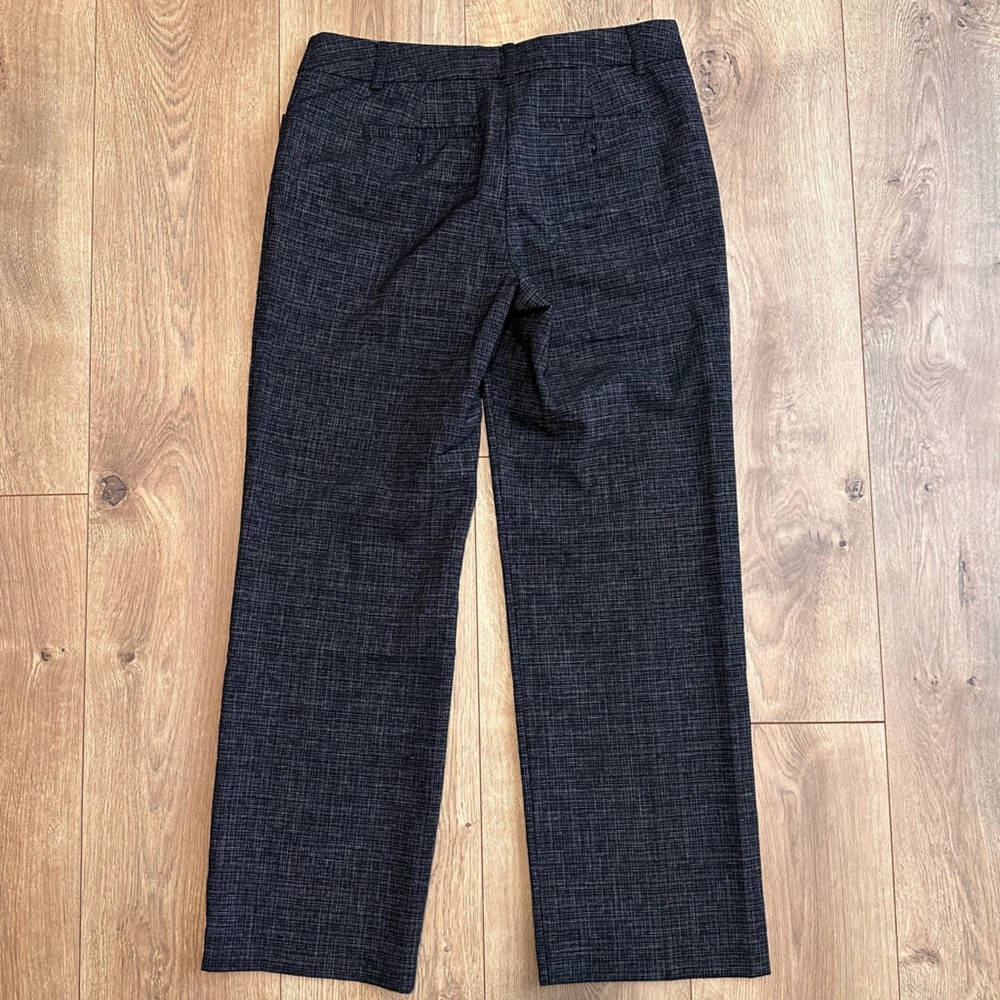Apt. 9 Black Gray Houndstooth Pattern Flowy Trousers Pants Office Women's 4 P - Picture 2 of 11